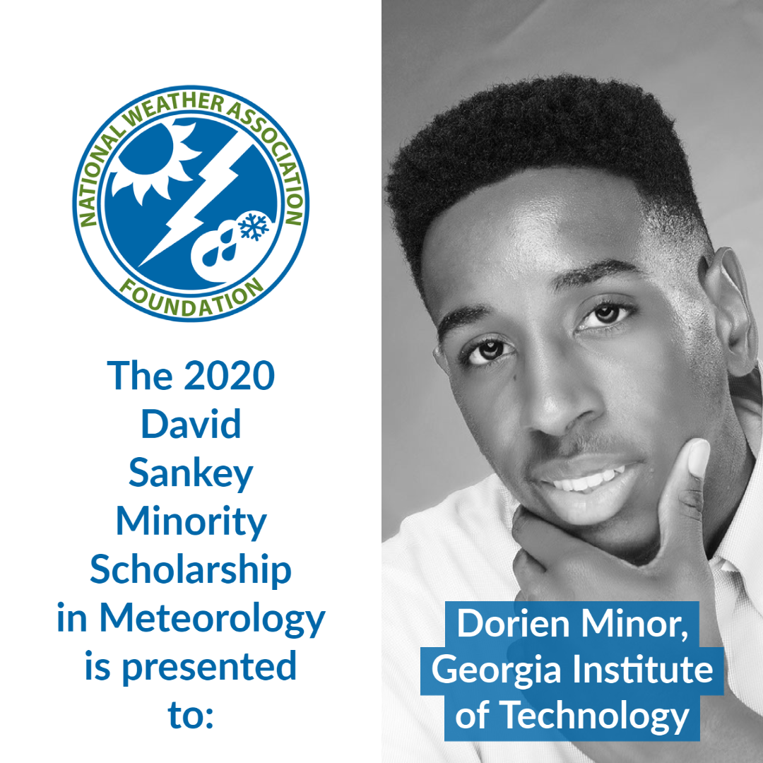 Dorien Minor, 2020 David Sankey Minority Scholarship in Meteorology Recipient