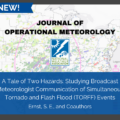 JOM: A Tale of Two Hazards: Studying Broadcast Meteorologist Communication of Simultaneous Tornado and Flash Flood (TORFF) Events